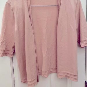 Short sleeve open from cardigan. Size XL